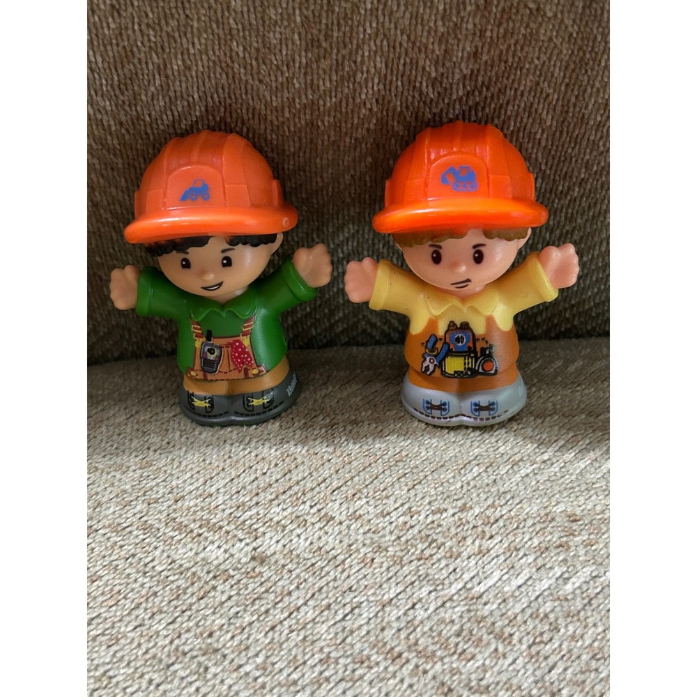Fisher Price Little People Construction Workers Figures Lot of 2 DXB23 GWD14